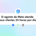 O agente da Meta atende seus clientes 24 horas por di