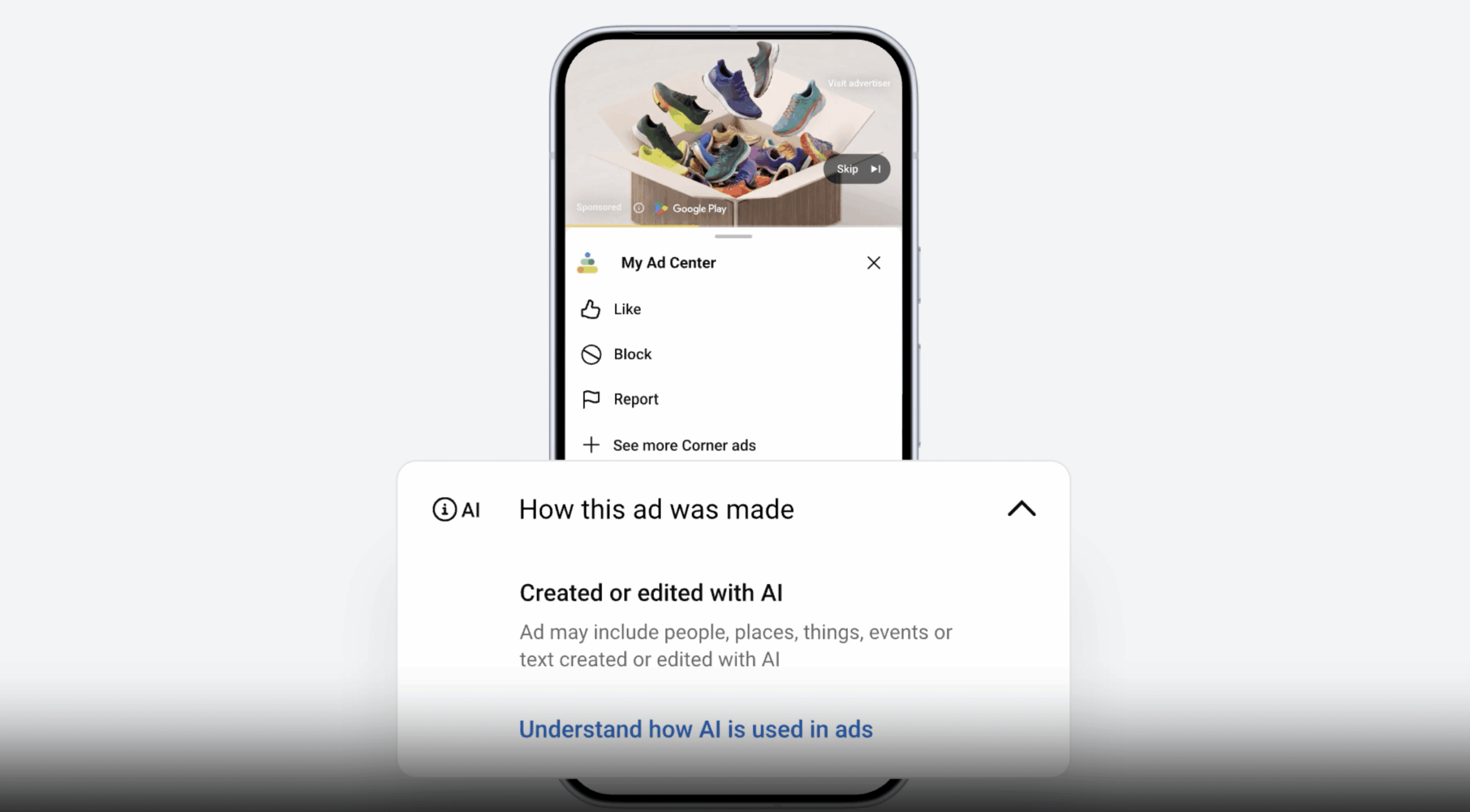 Google will notify you when an ad was made with AI, but only if the advertiser wants to say so